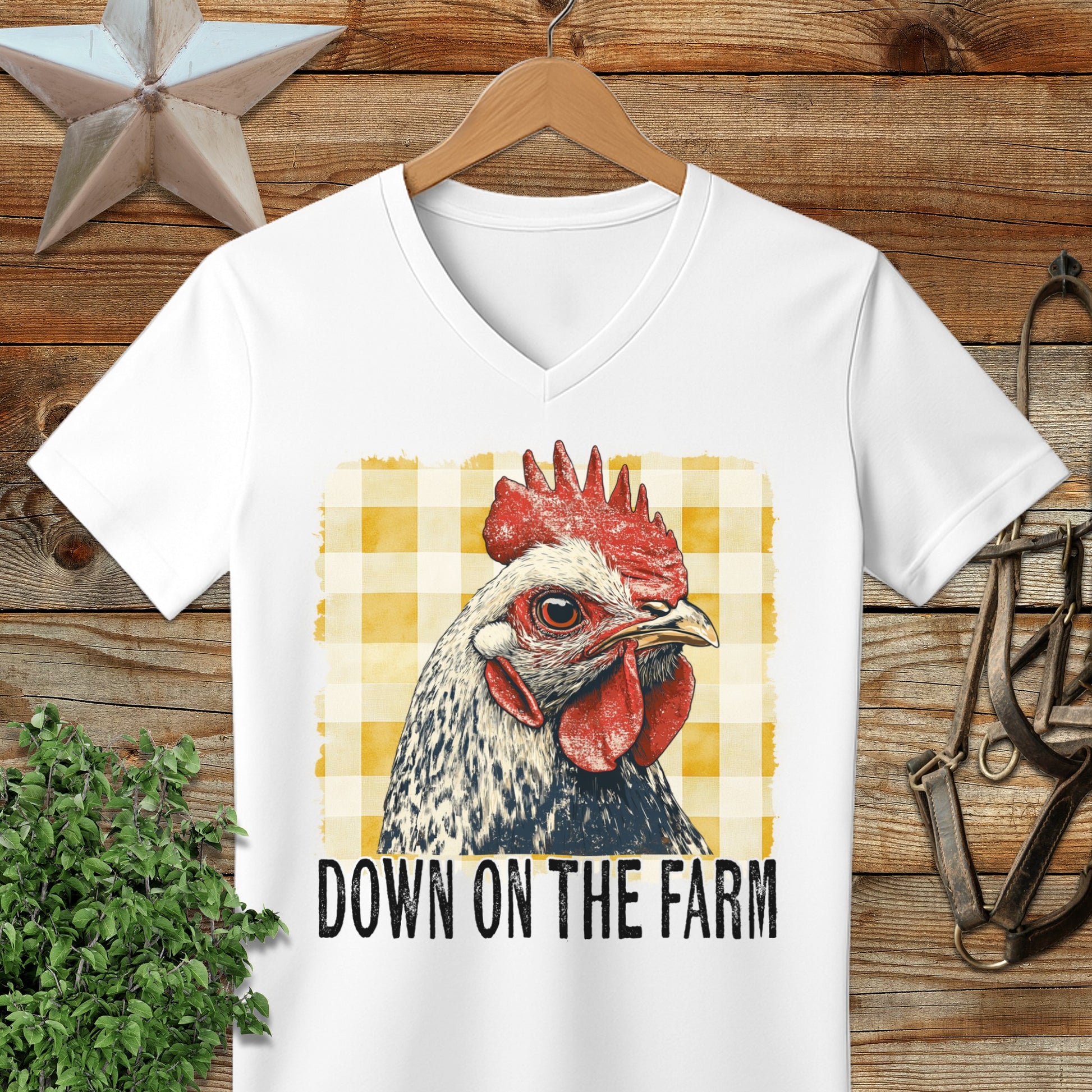On the Farm Chicken V-neck