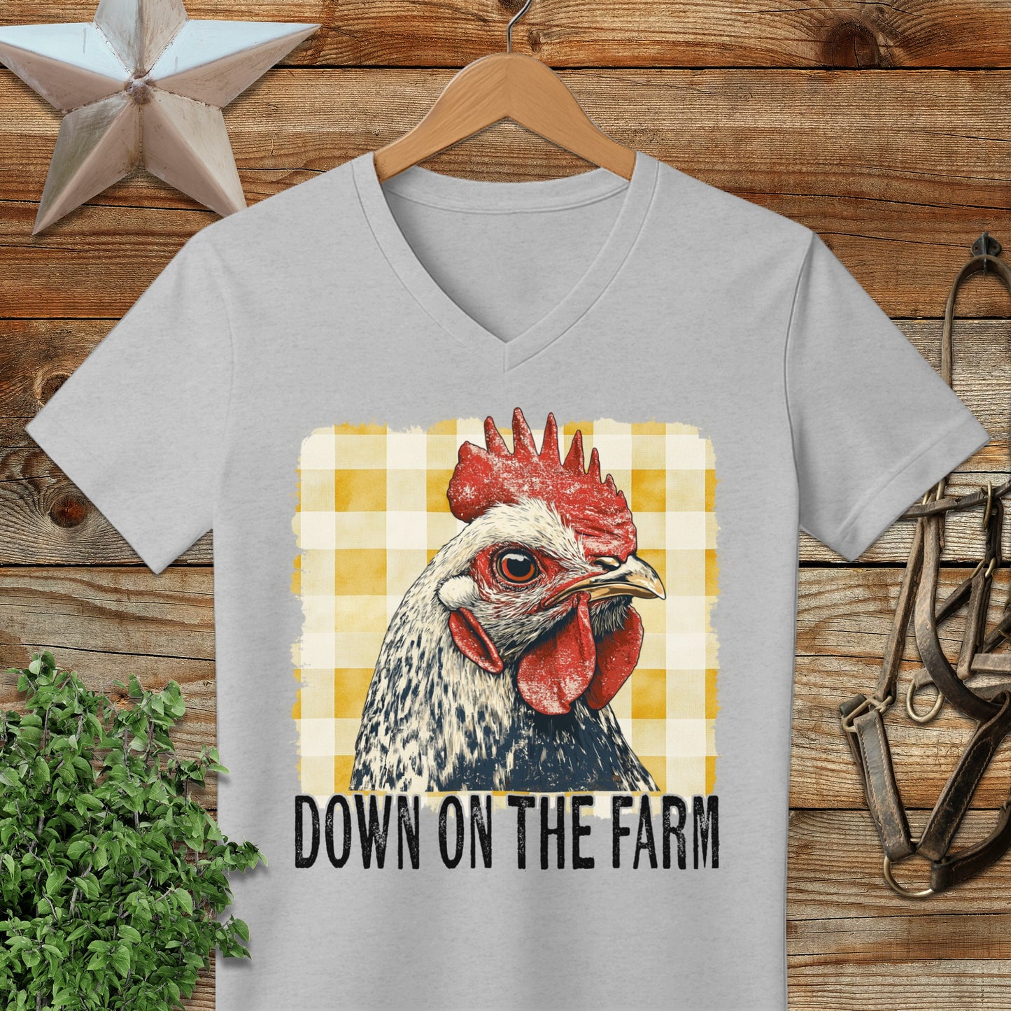 On the Farm Chicken V-neck