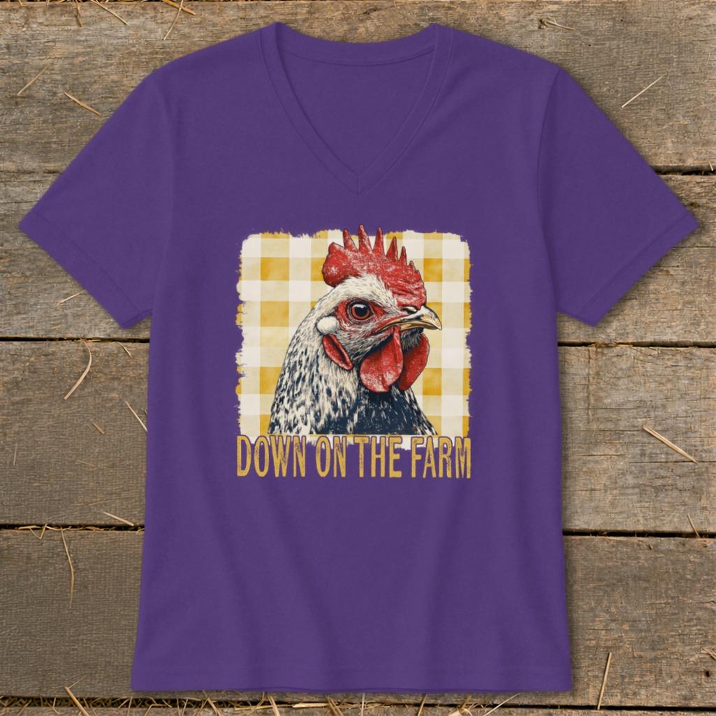 On the Farm Chicken V-neck
