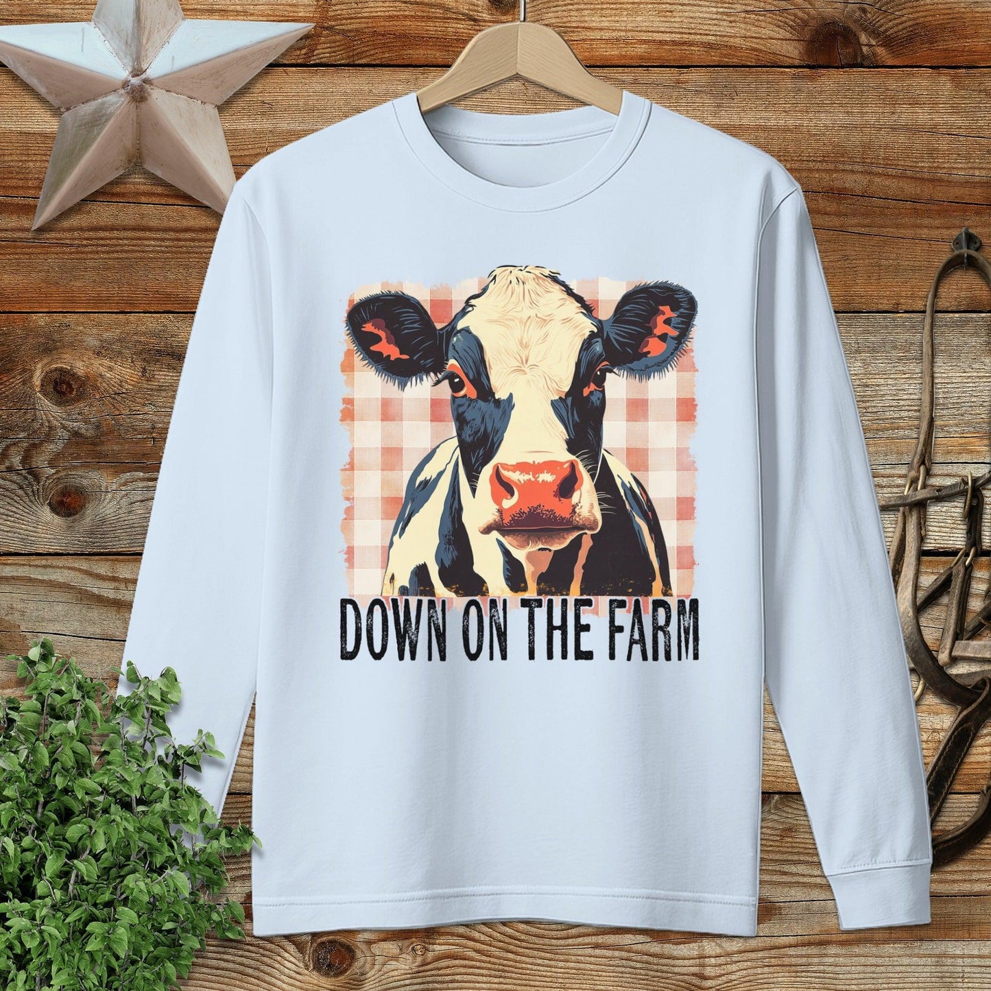 On the Farm Cow Long Sleeve Tee