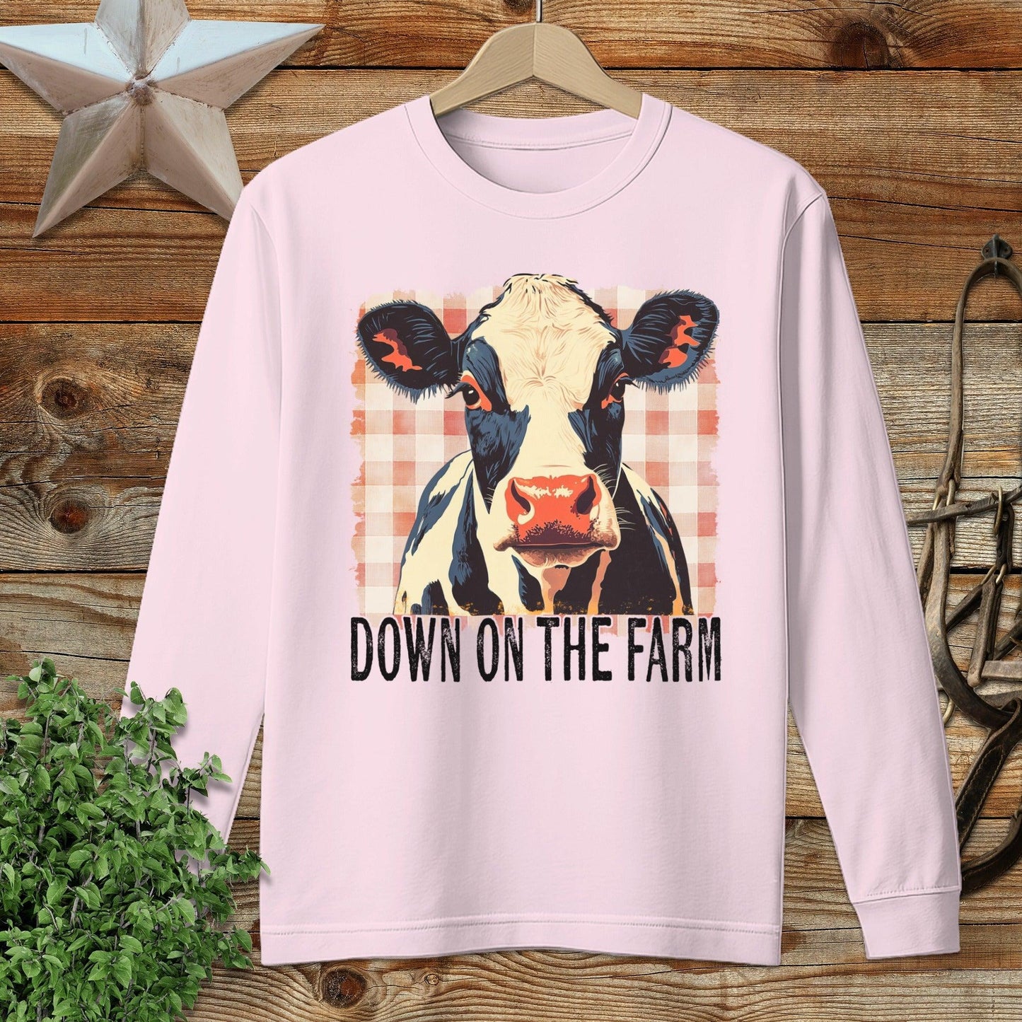 On the Farm Cow Long Sleeve Tee