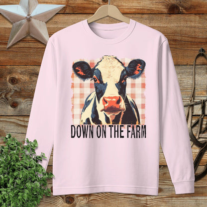 On the Farm Cow Long Sleeve Tee