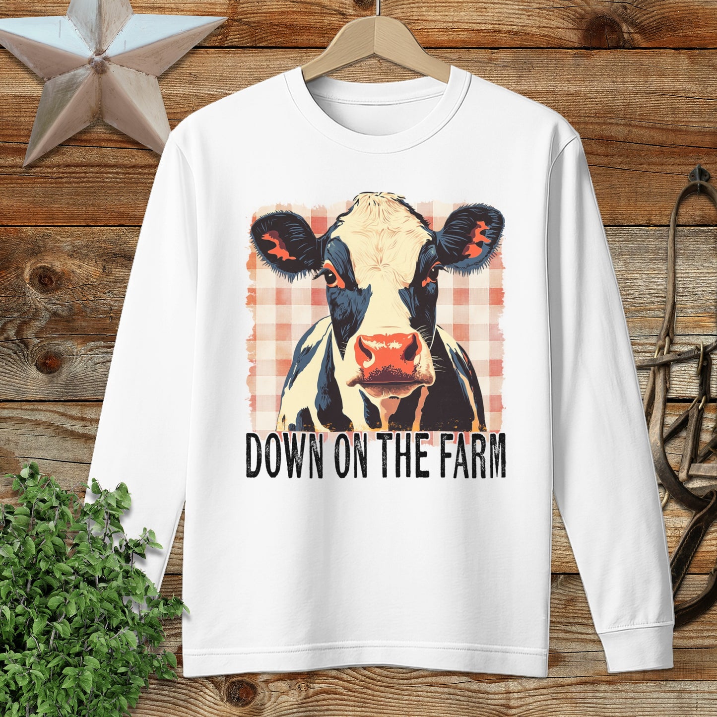 On the Farm Cow Long Sleeve Tee