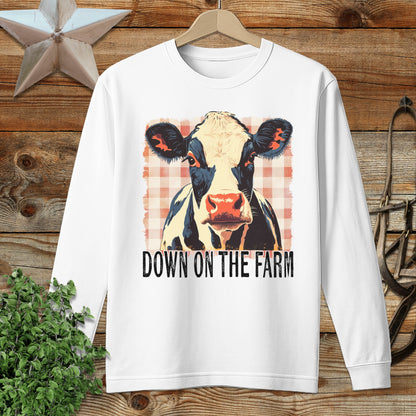 On the Farm Cow Long Sleeve Tee