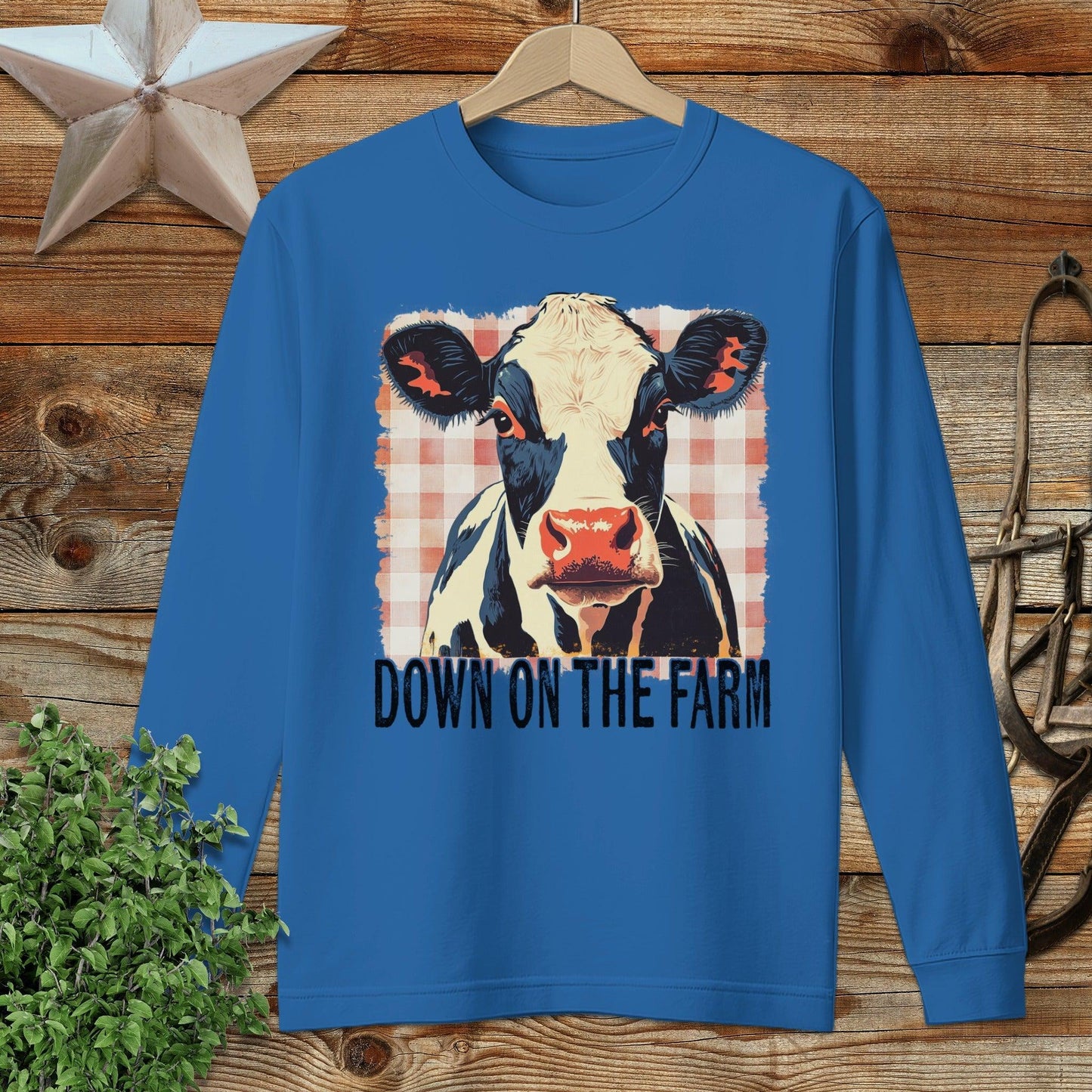 On the Farm Cow Long Sleeve Tee