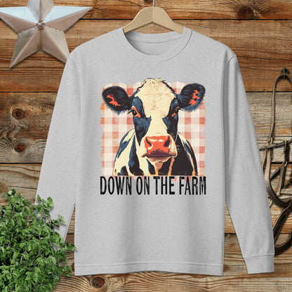 On the Farm Cow Long Sleeve Tee