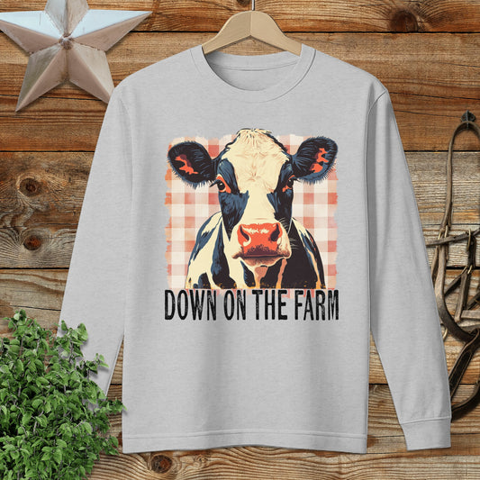 On the Farm Cow Long Sleeve Tee