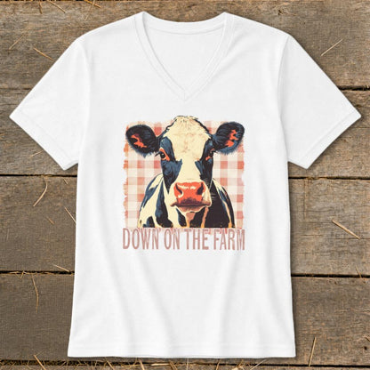 On the Farm Cow V-neck