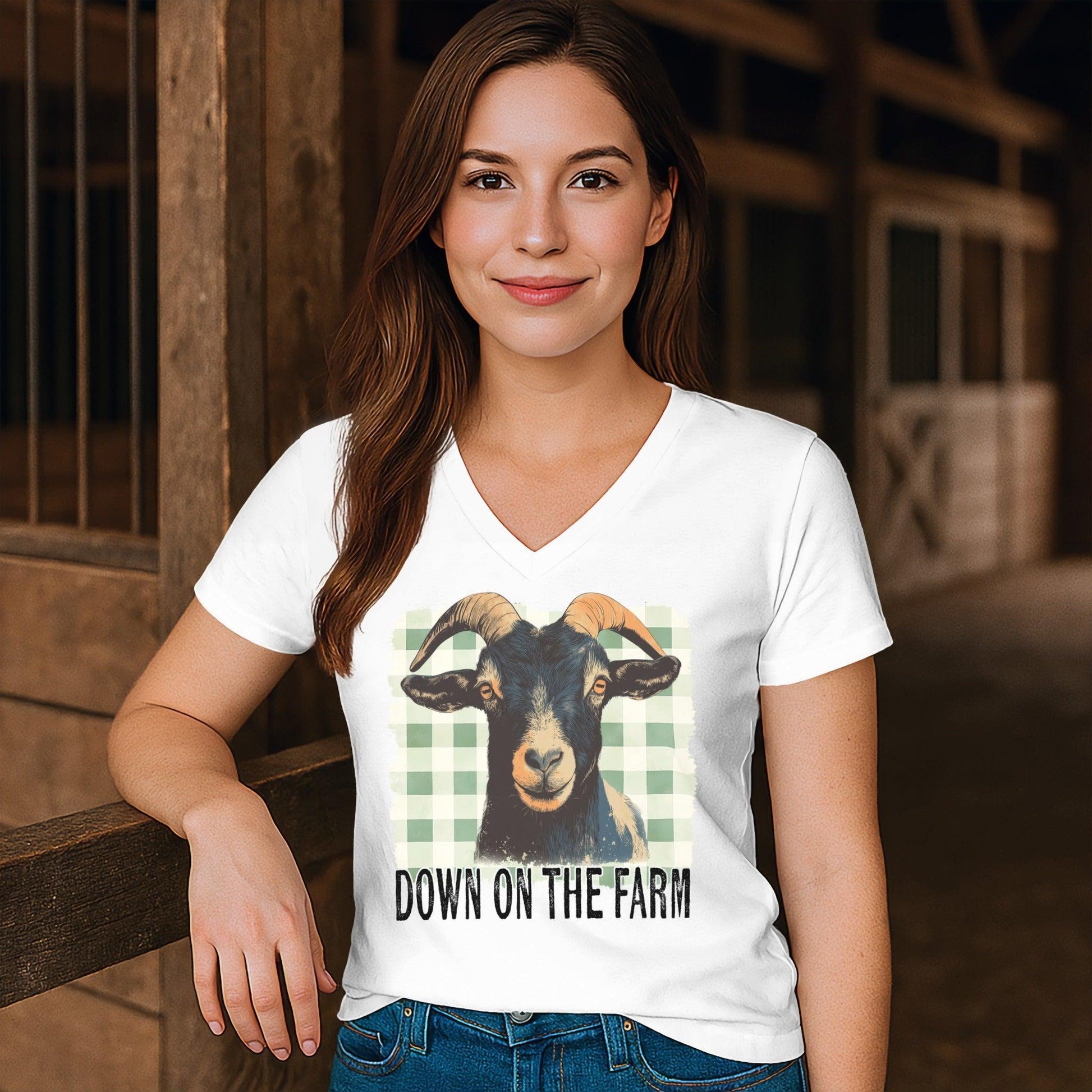 On the Farm Goat V-neck