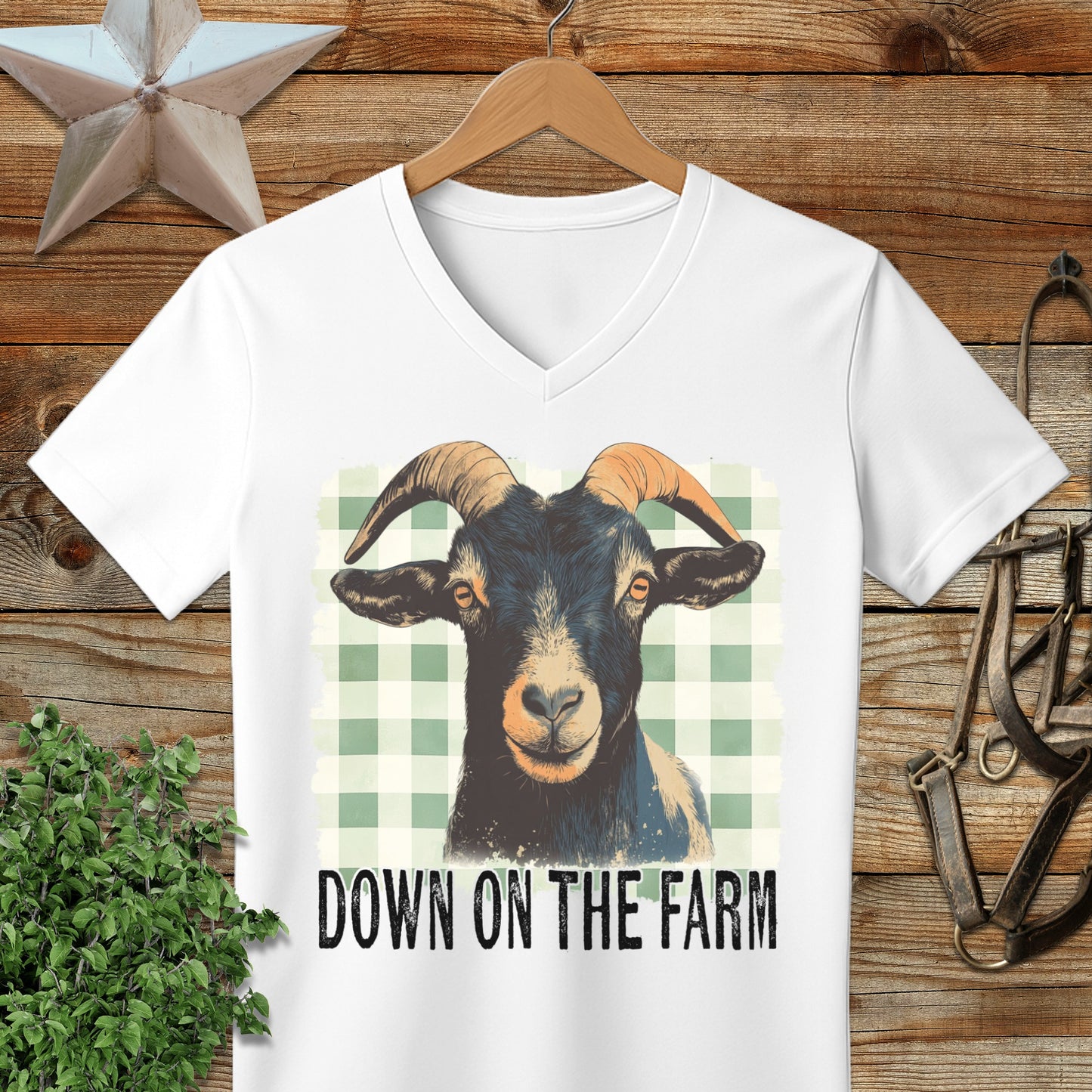 On the Farm Goat V-neck