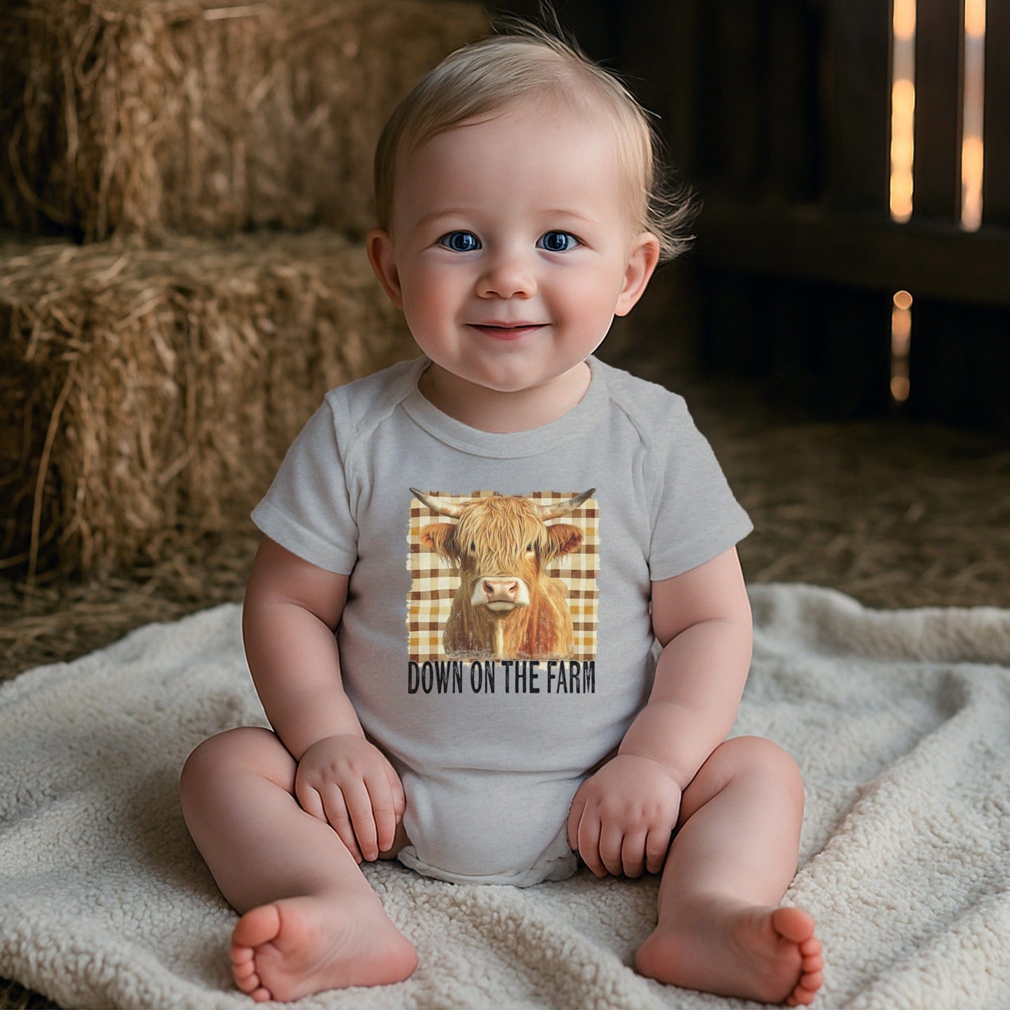 On the Farm Highland Cow Bodysuit (Baby)
