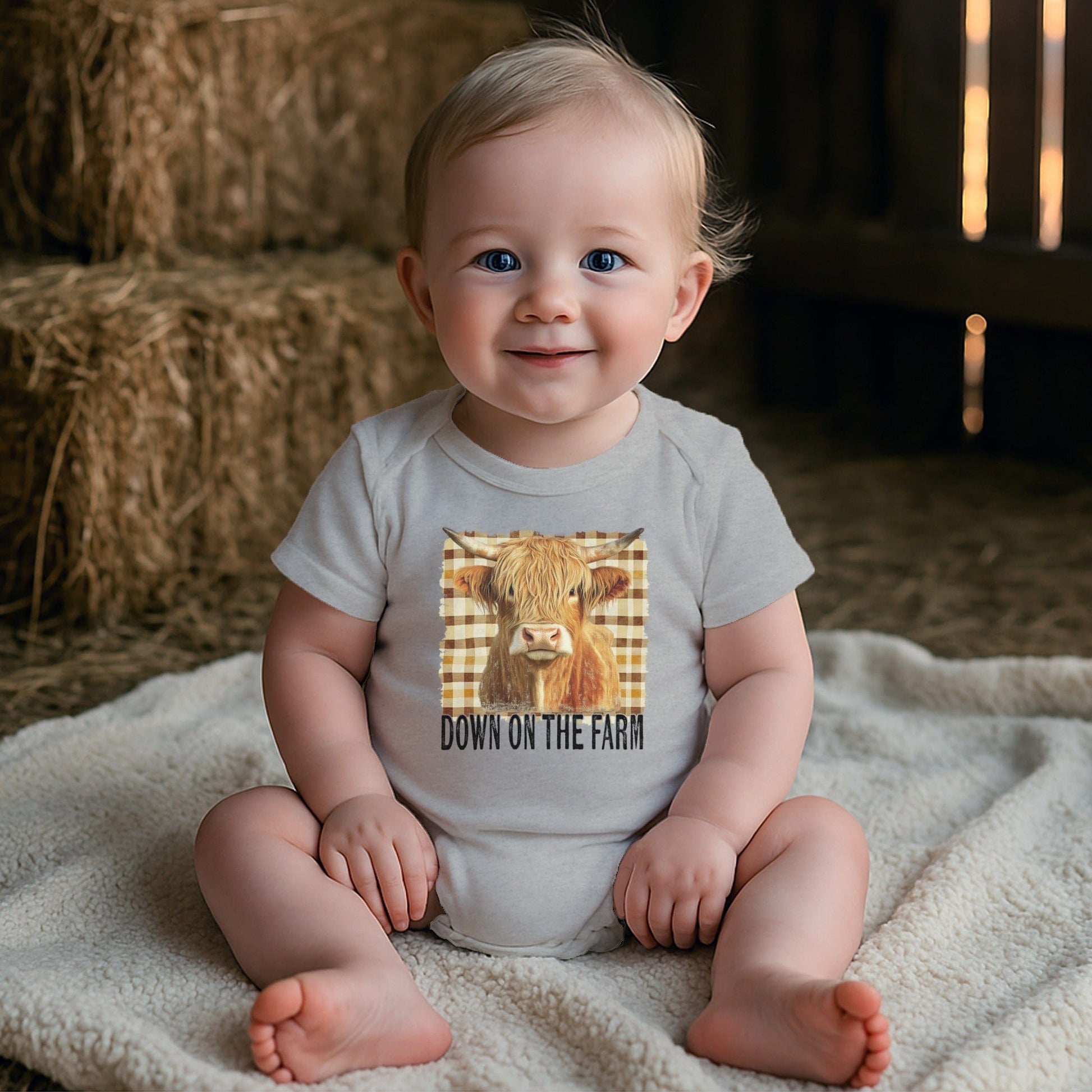 On the Farm Highland Cow Bodysuit (Baby)
