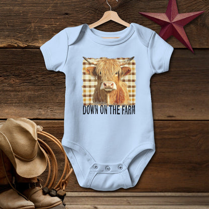 On the Farm Highland Cow Bodysuit (Baby)
