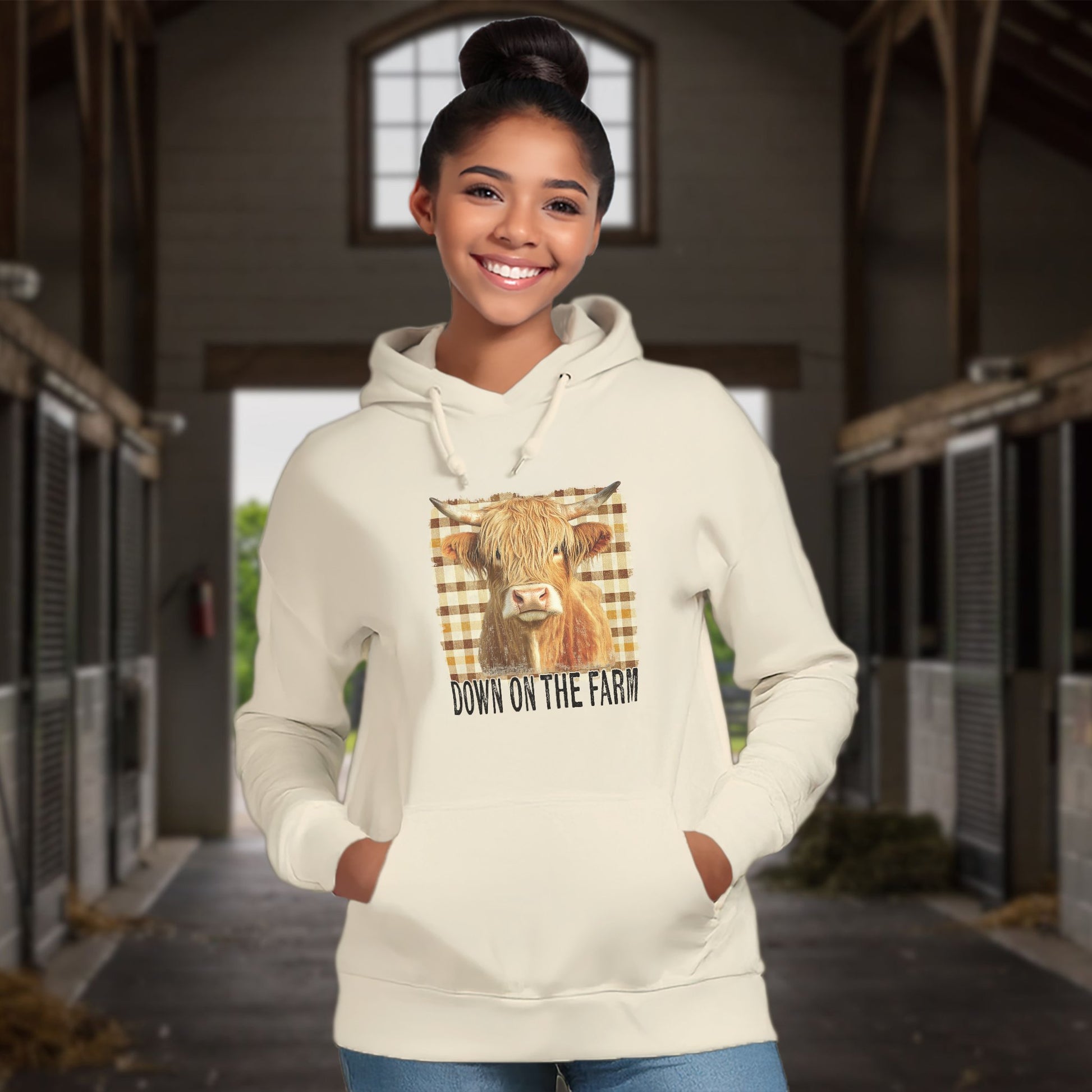 On the Farm Highland Cow Hoodie