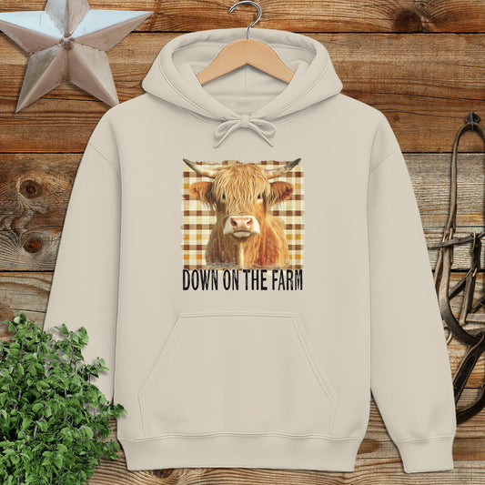 On the Farm Highland Cow Hoodie