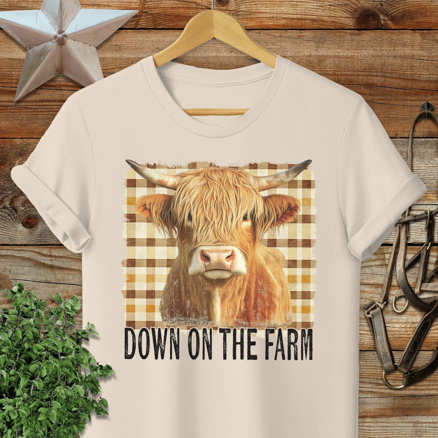 On the Farm Highland Cow Softstyle Tee