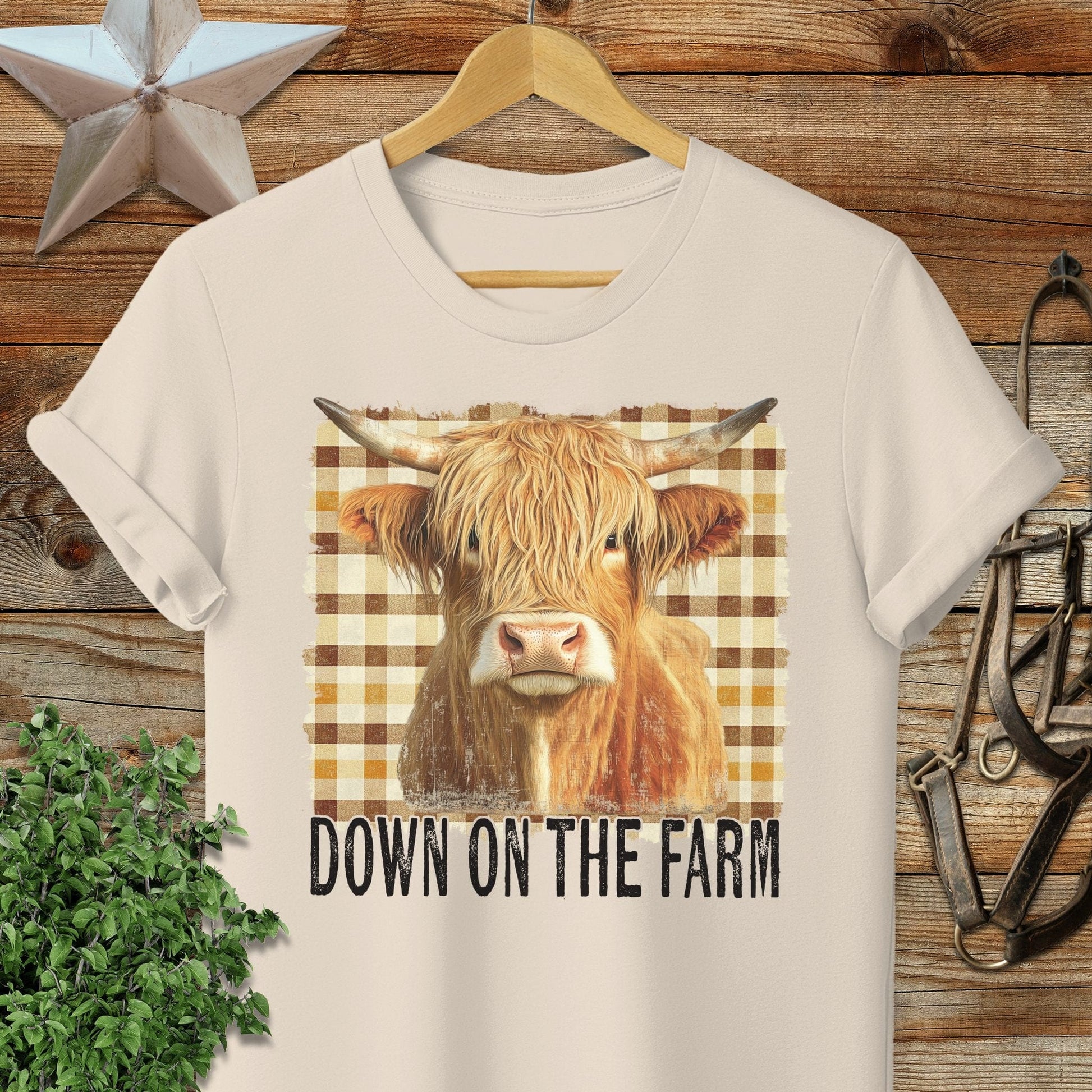 On the Farm Highland Cow Softstyle Tee