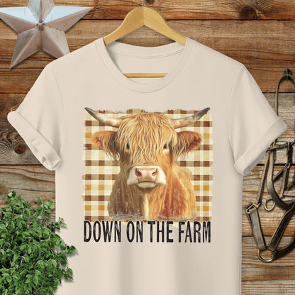 On the Farm Highland Cow Softstyle Tee