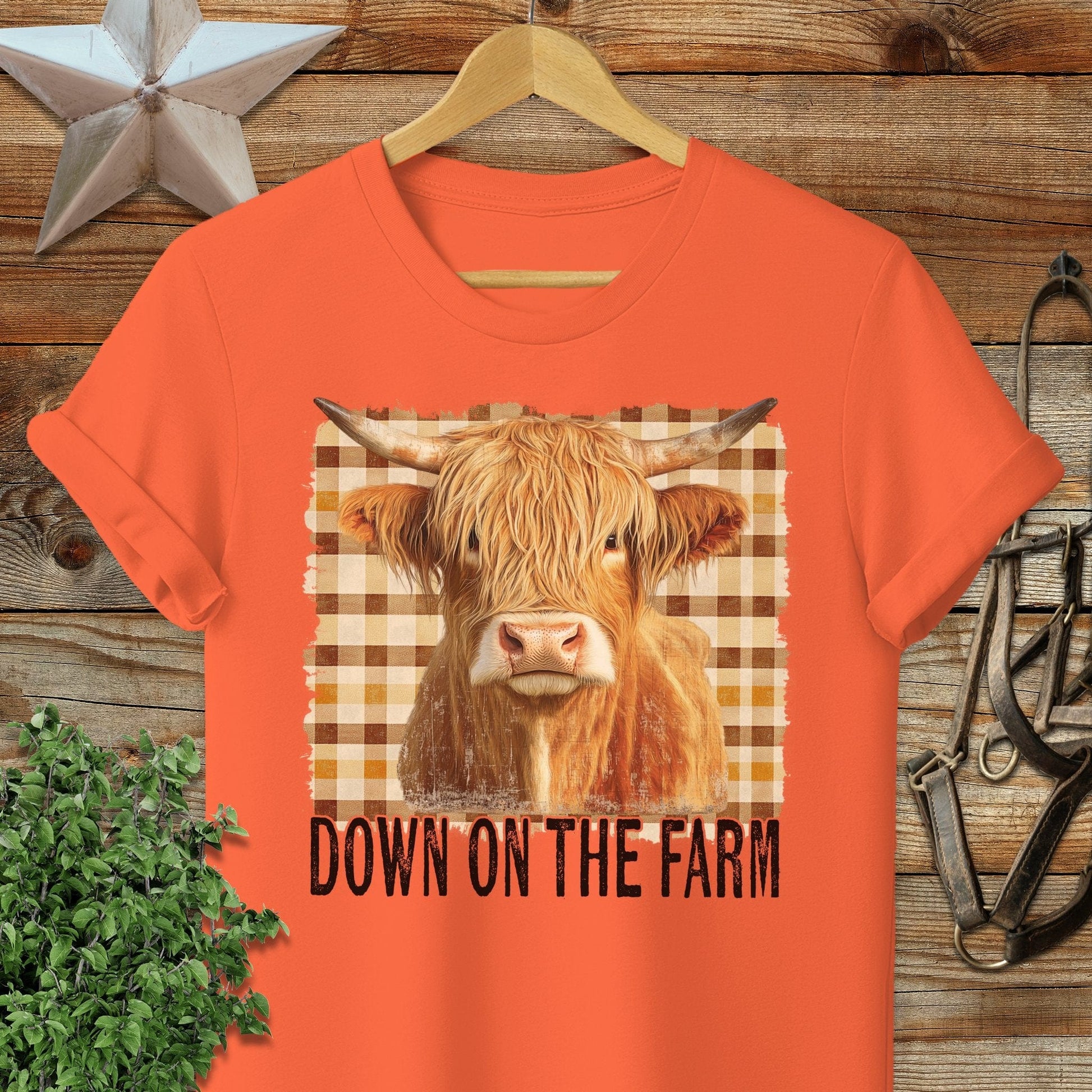 On the Farm Highland Cow Softstyle Tee