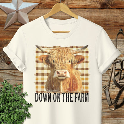 On the Farm Highland Cow Softstyle Tee