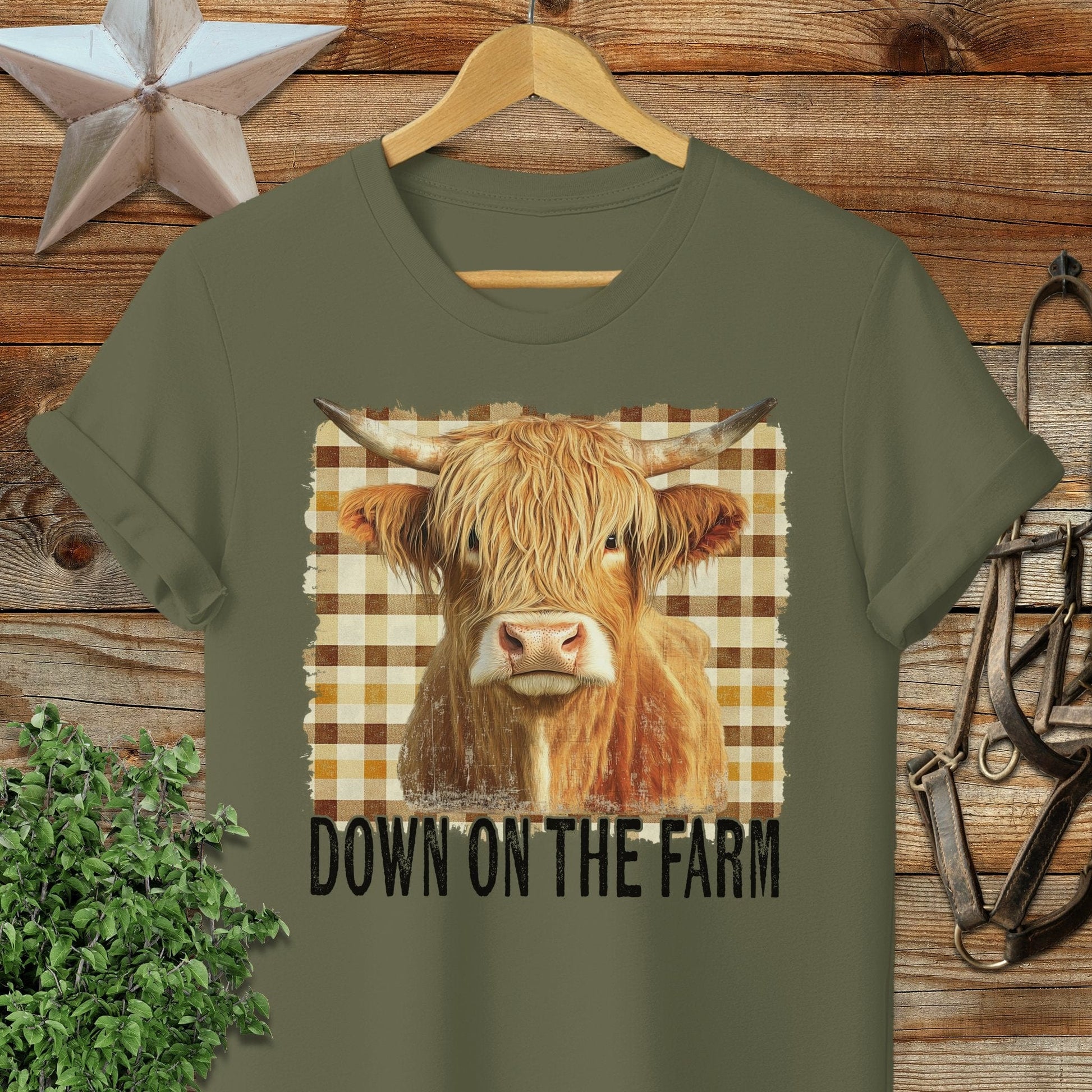On the Farm Highland Cow Softstyle Tee