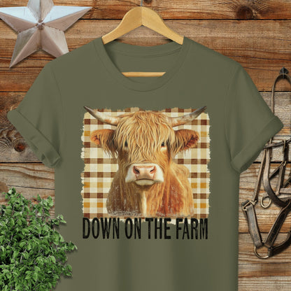 On the Farm Highland Cow Softstyle Tee