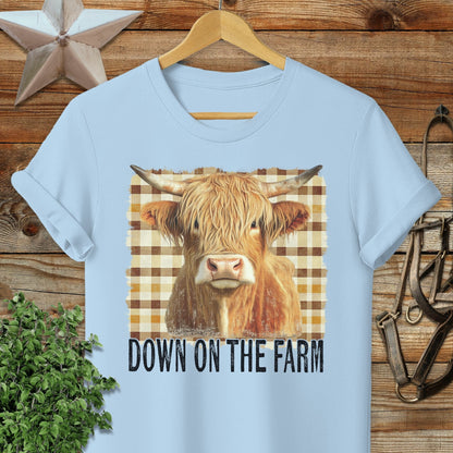 On the Farm Highland Cow Softstyle Tee