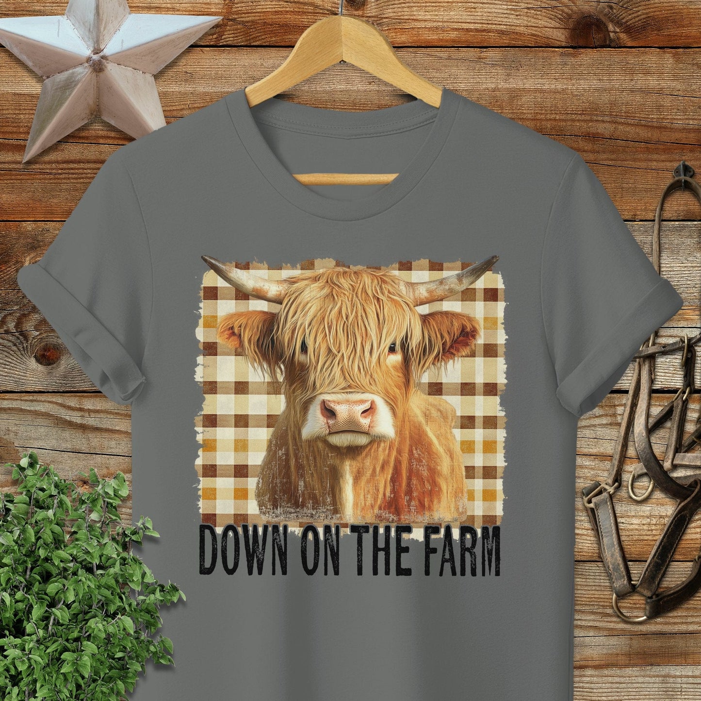 On the Farm Highland Cow Softstyle Tee