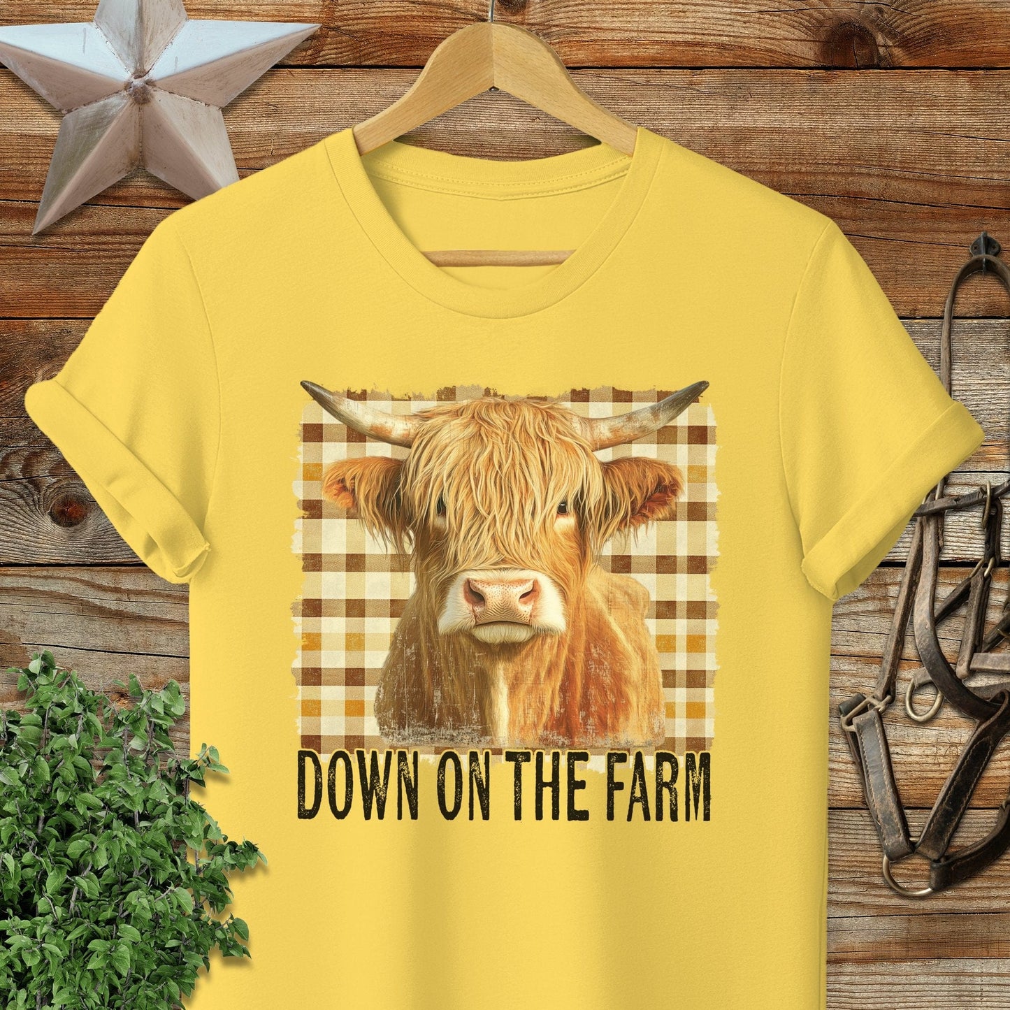 On the Farm Highland Cow Softstyle Tee