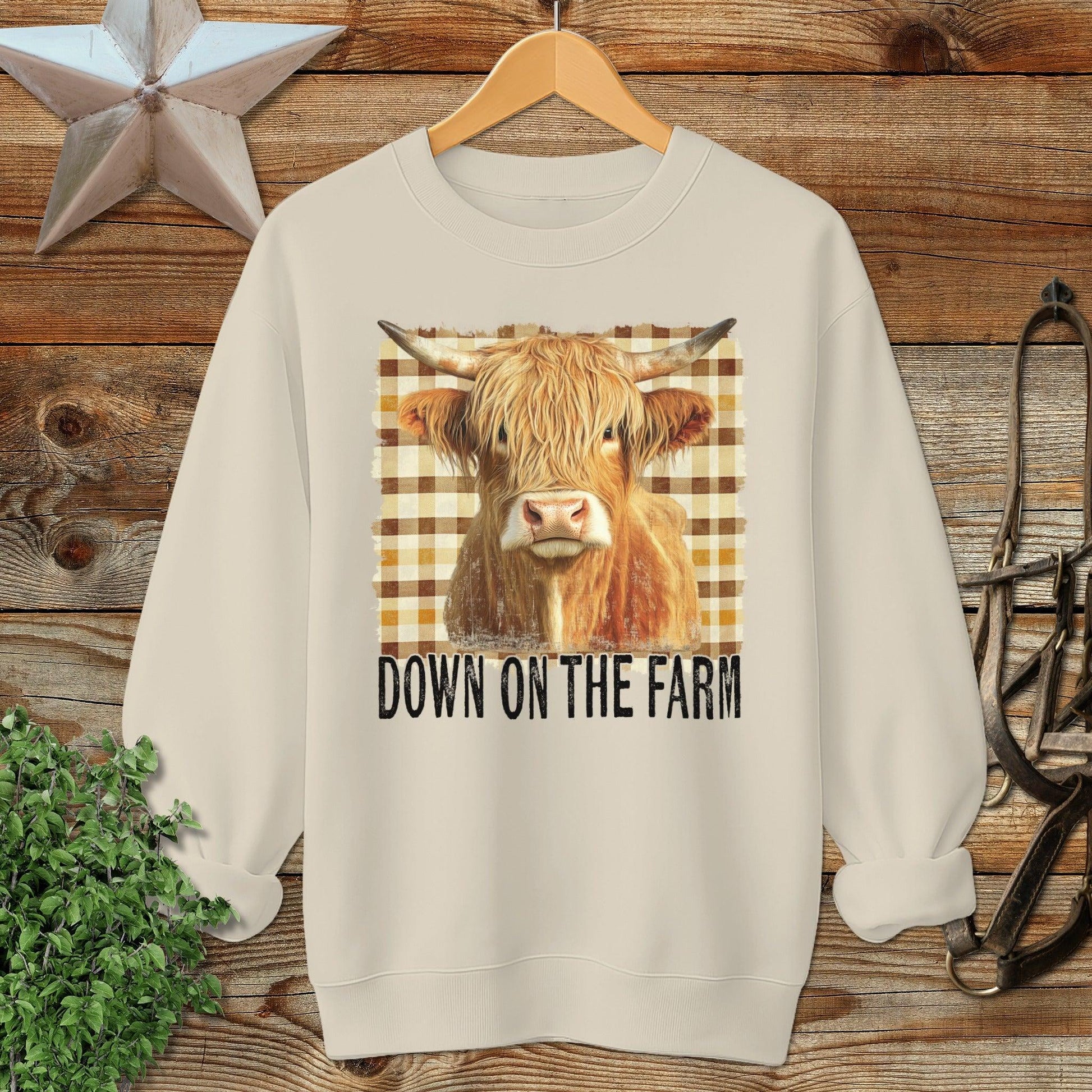 On the Farm Highland Cow Sweatshirt