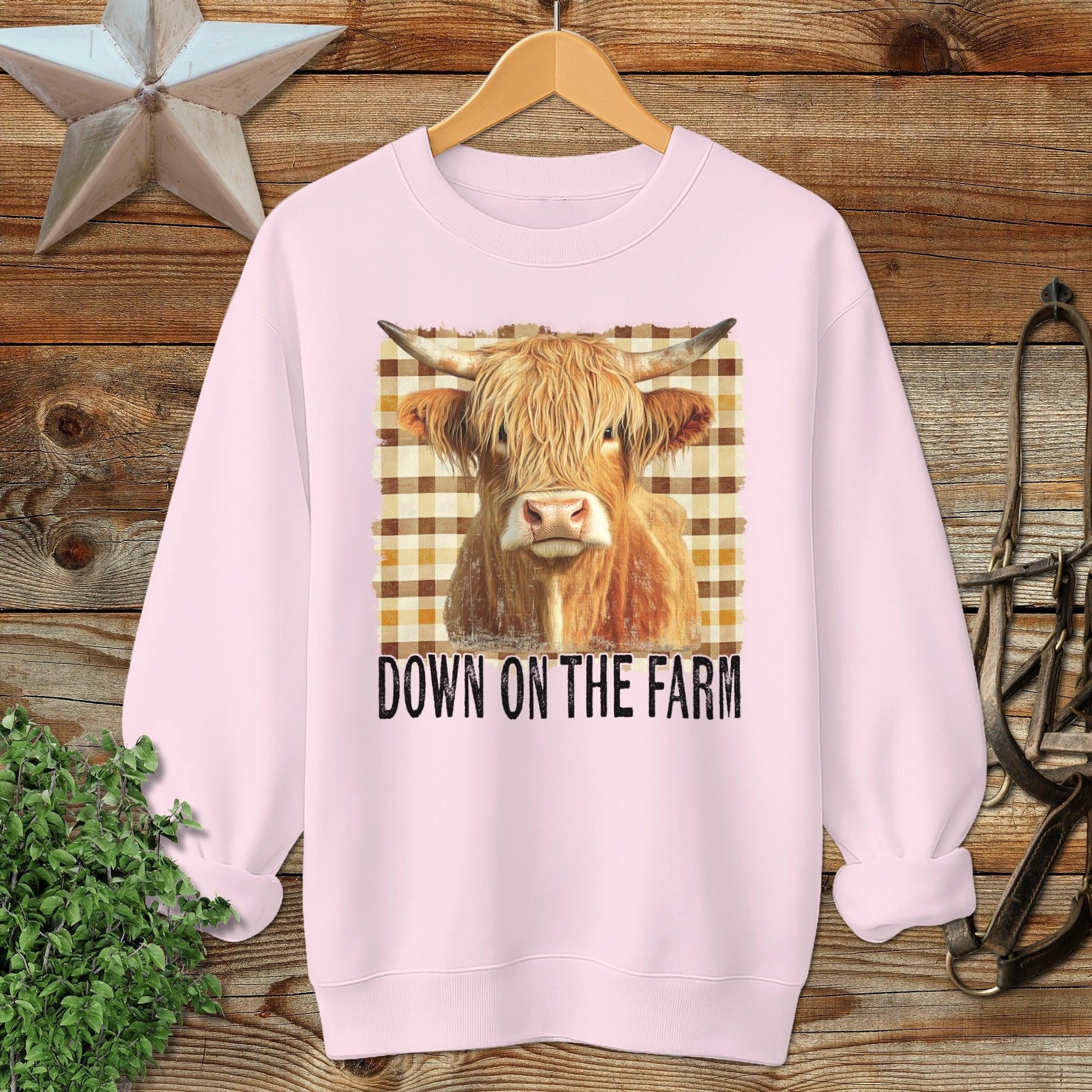 On the Farm Highland Cow Sweatshirt