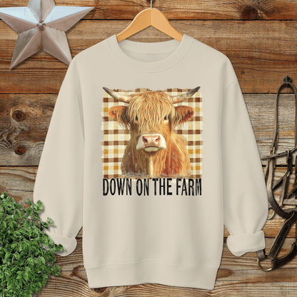 On the Farm Highland Cow Sweatshirt