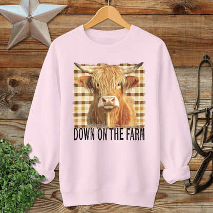 On the Farm Highland Cow Sweatshirt