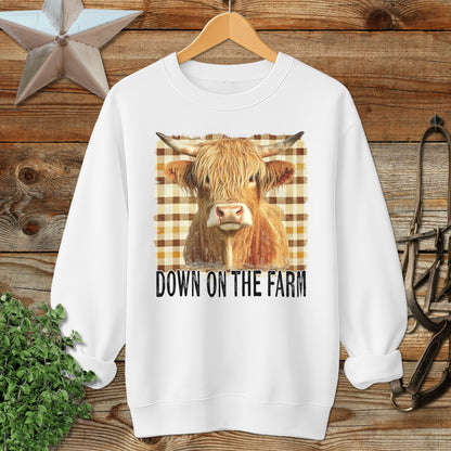 On the Farm Highland Cow Sweatshirt