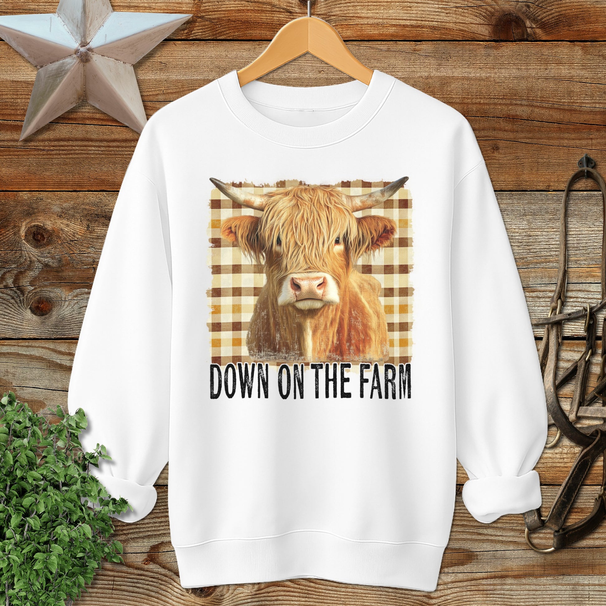 On the Farm Highland Cow Sweatshirt