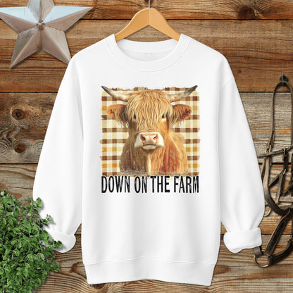 On the Farm Highland Cow Sweatshirt