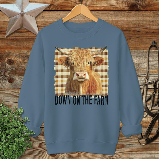 On the Farm Highland Cow Sweatshirt