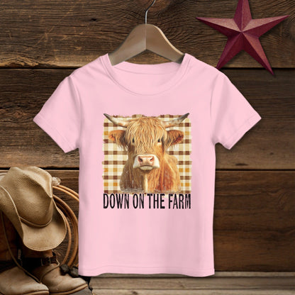 On the Farm Highland Cow T-Shirt (Toddler)