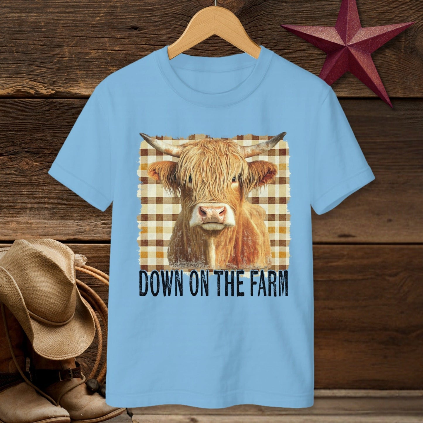 On the Farm Highland Cow T-Shirt (Youth)