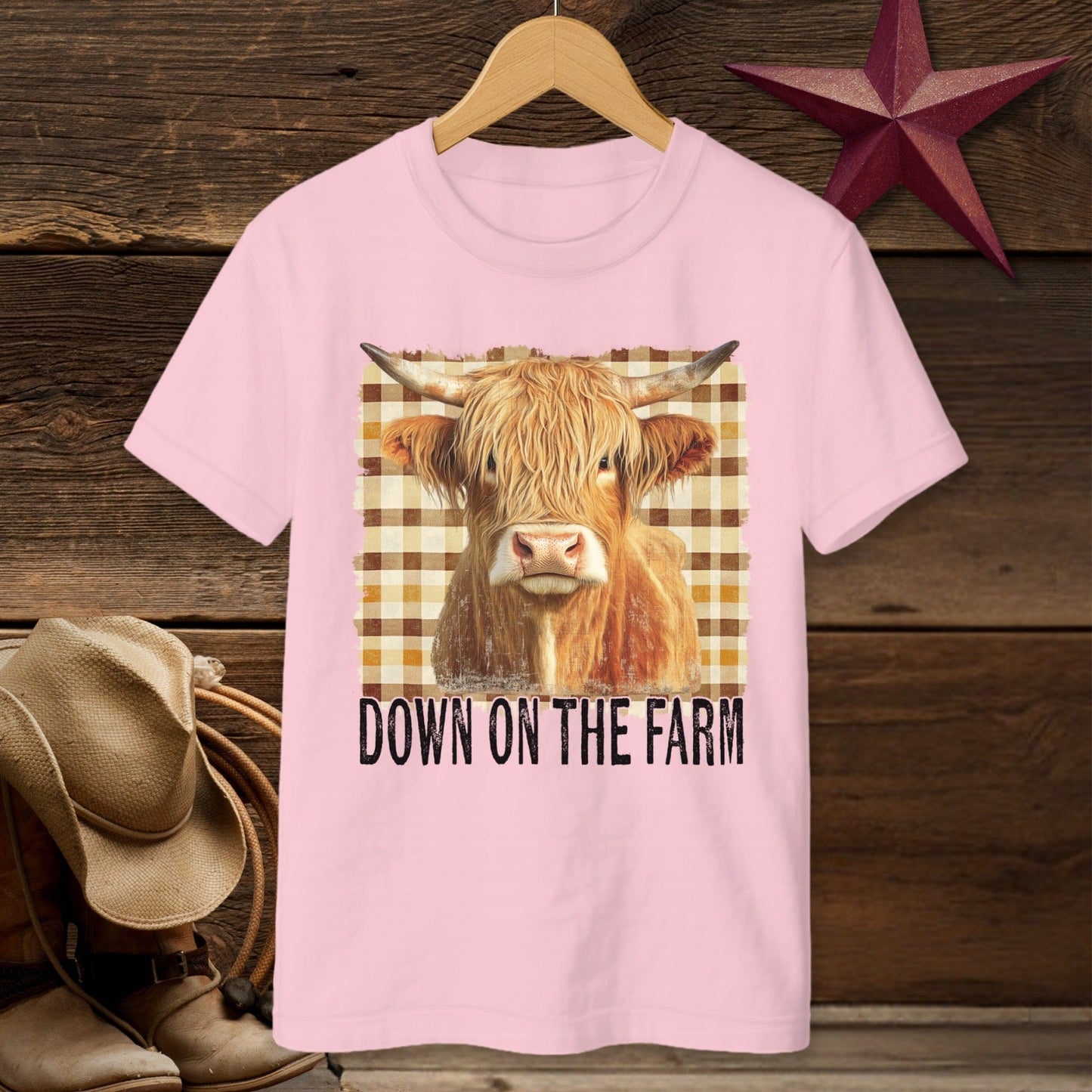On the Farm Highland Cow T-Shirt (Youth)
