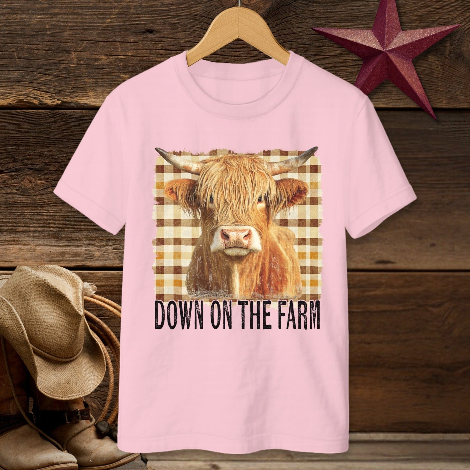 On the Farm Highland Cow T-Shirt (Youth)