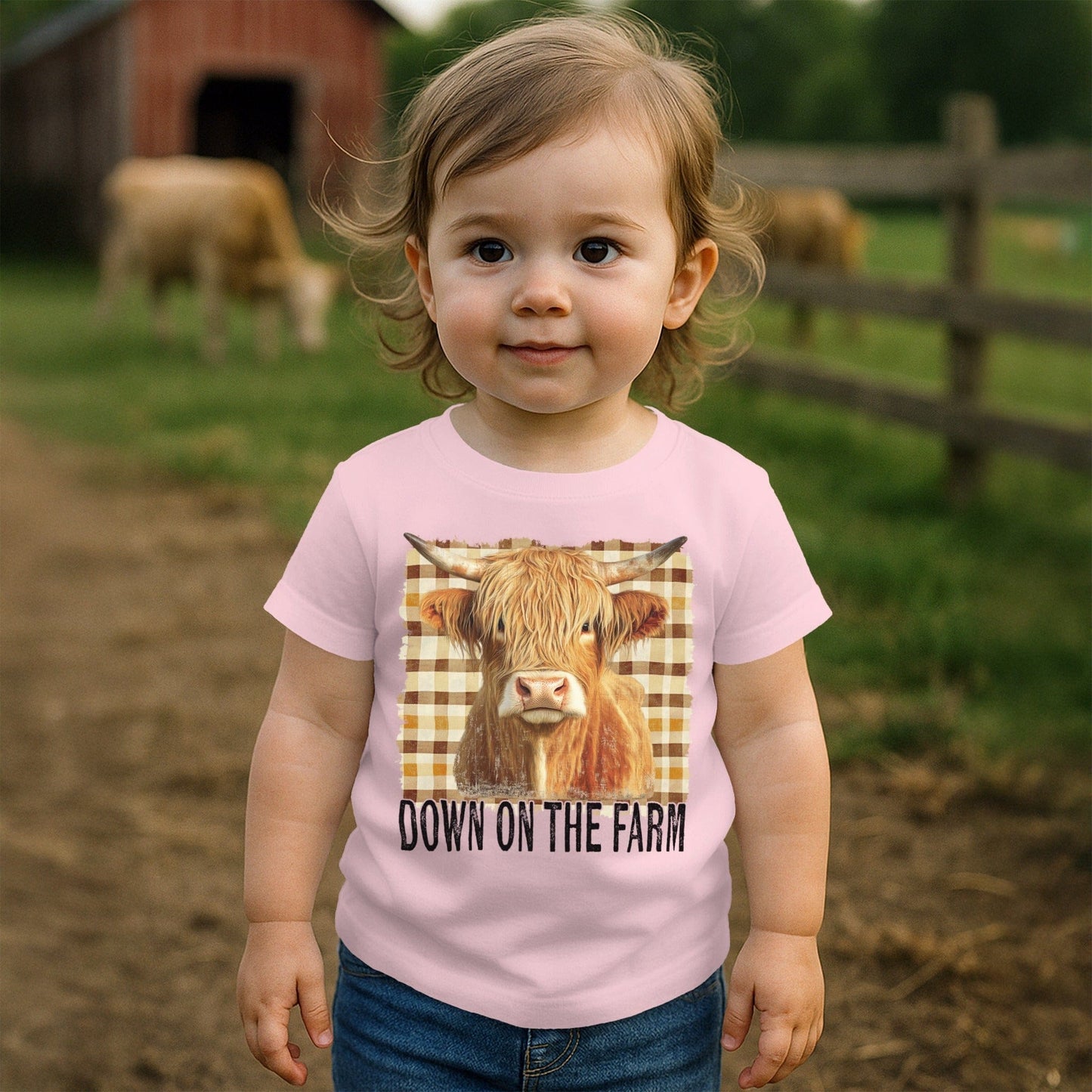 On the Farm Highland Cow T-shirt (Toddler)
