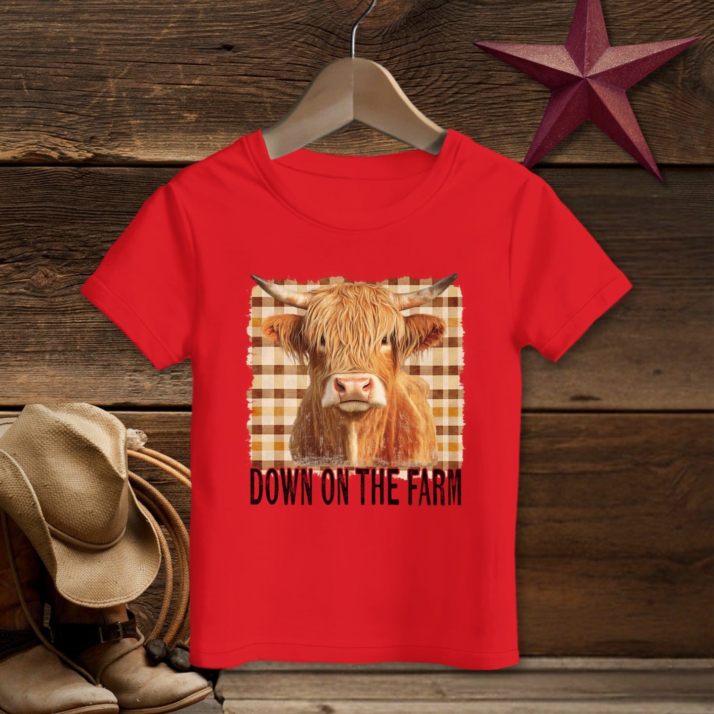On the Farm Highland Cow T-shirt (Toddler)