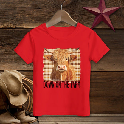 On the Farm Highland Cow T-shirt (Toddler)