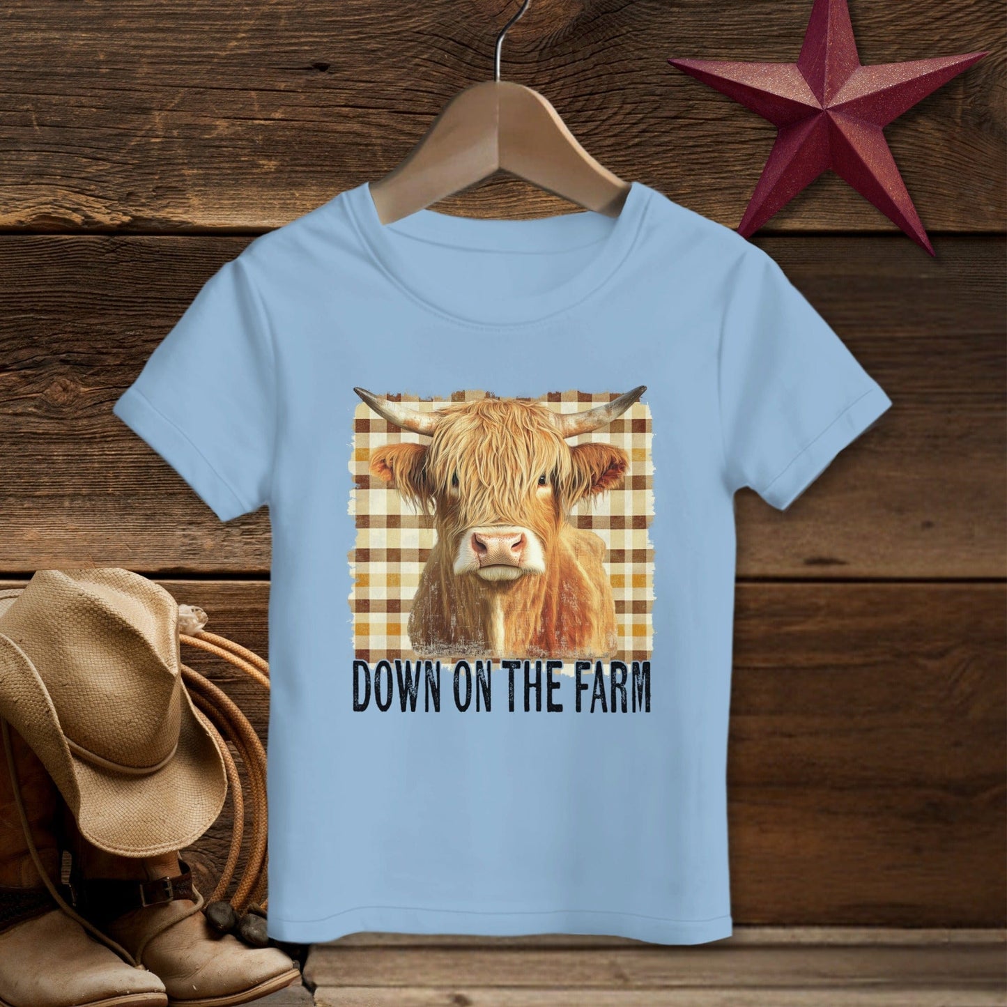 On the Farm Highland Cow T-shirt (Toddler)