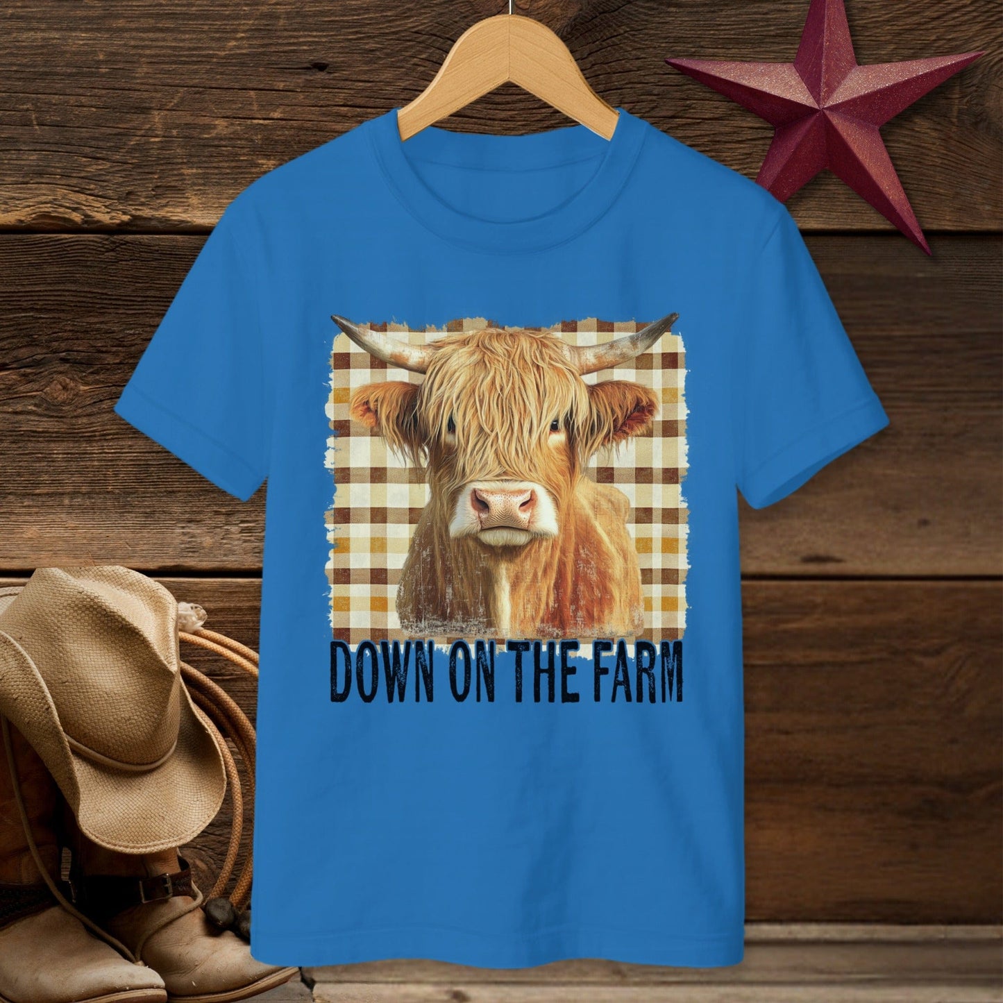 On the Farm Highland Cow T-shirt (Youth)