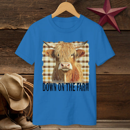 On the Farm Highland Cow T-shirt (Youth)