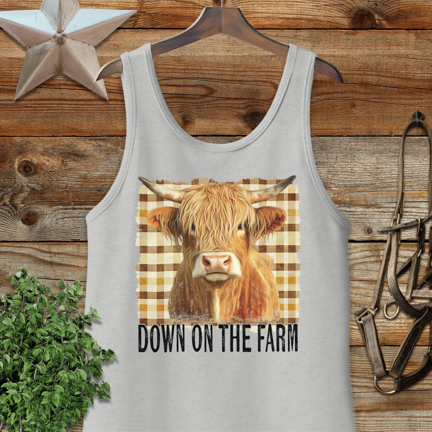 On the Farm Highland Cow Tank Top