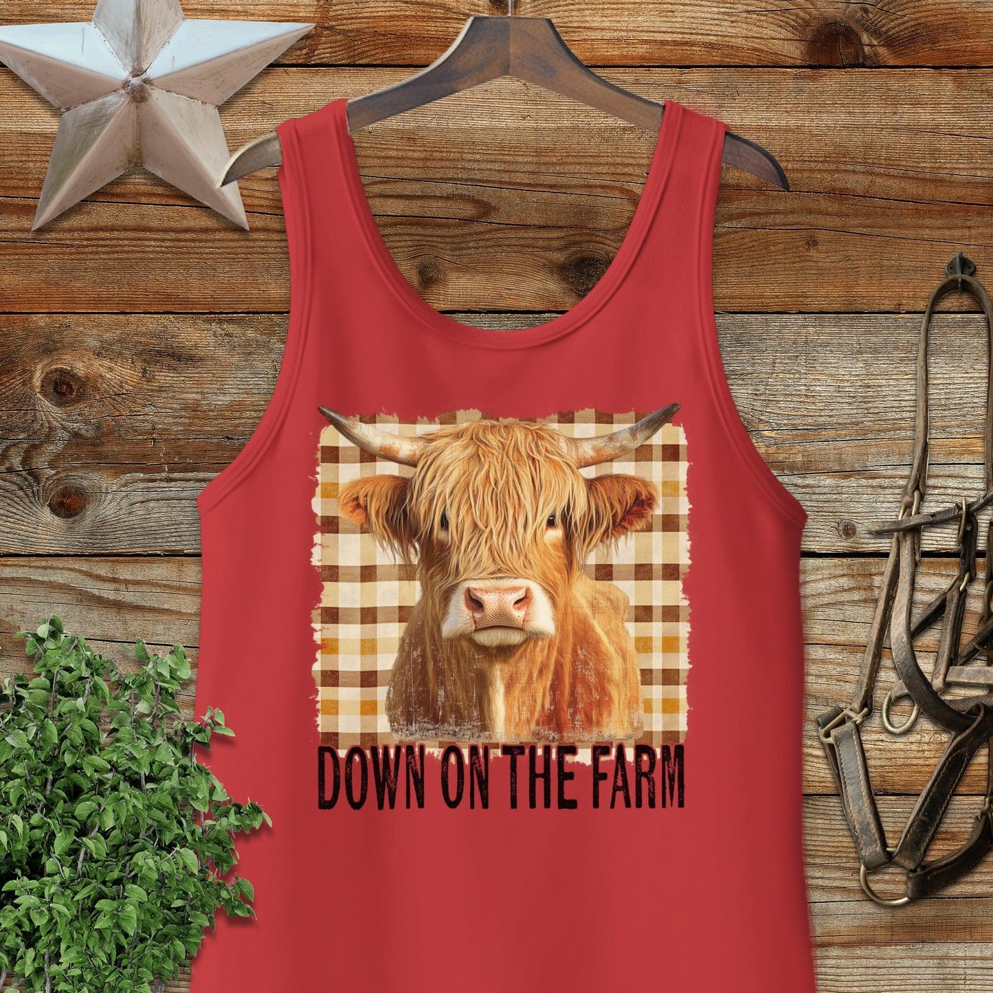 On the Farm Highland Cow Tank Top