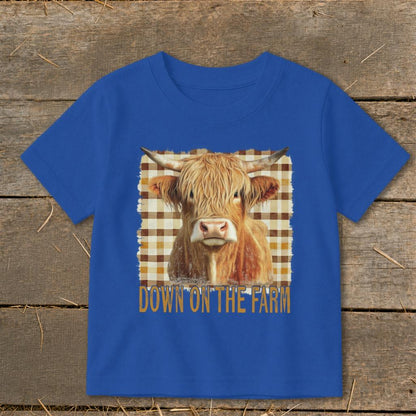 On the Farm Highland Cow Toddler Tee